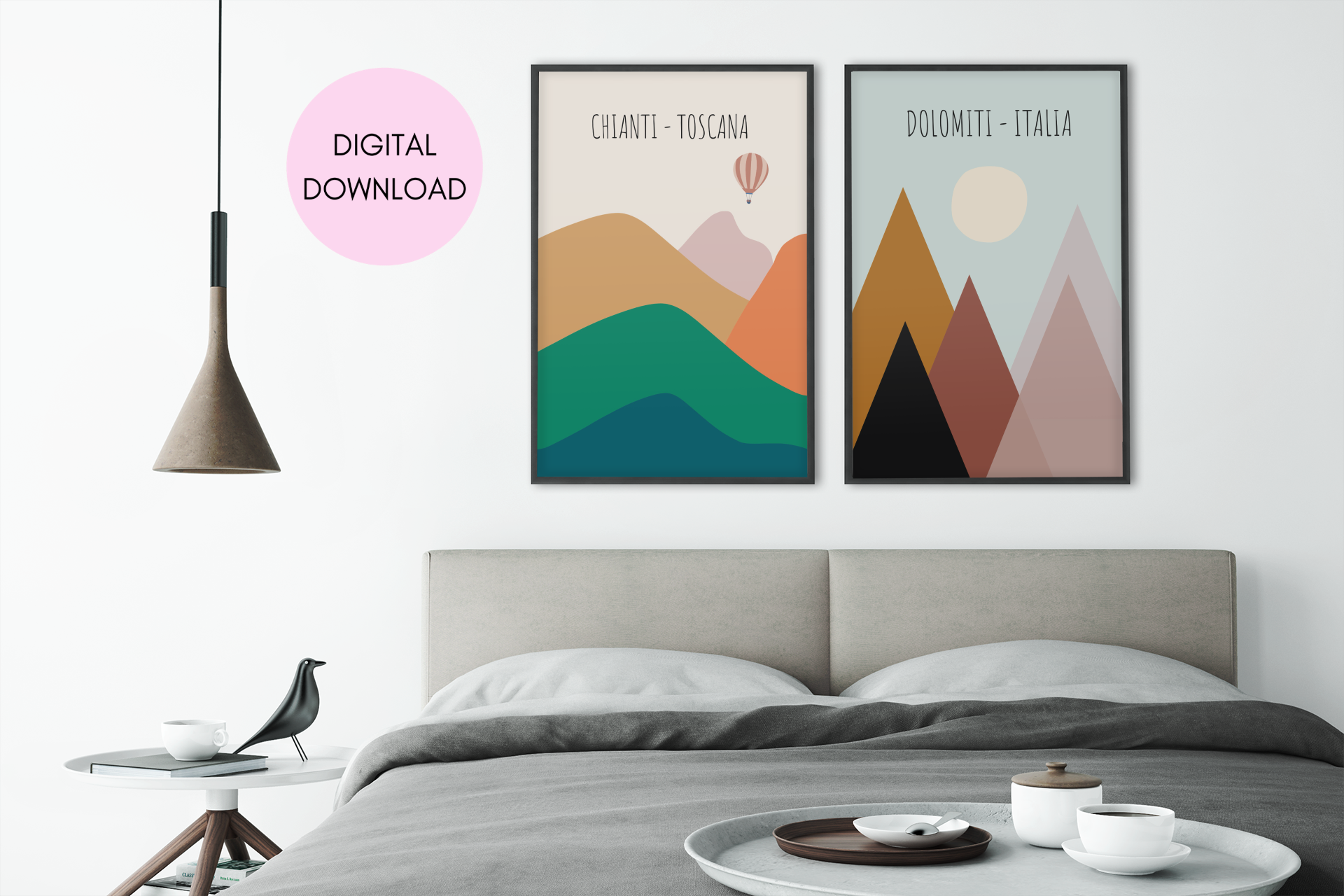 Digital download wall art  Dolomites and Chianti
